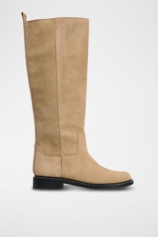 Bottes en nubuck - Beige