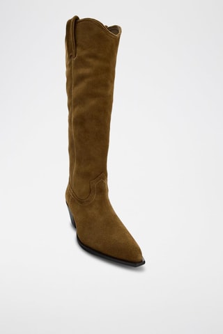 Bottes en nubuck - Beige