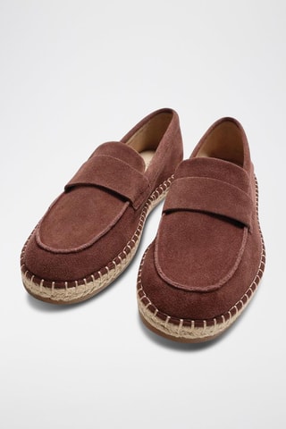 Mocassins de nobuck - Castanho