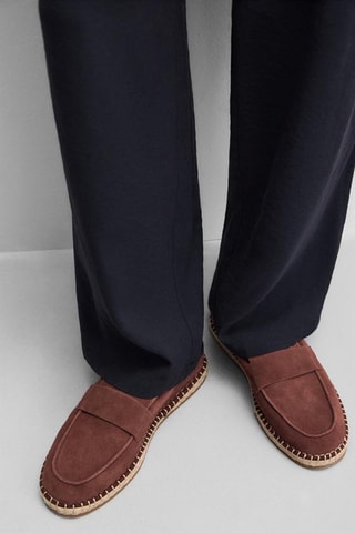 Mocassins de nobuck - Castanho