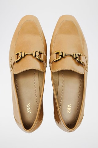 Mocassins em couro - Bege