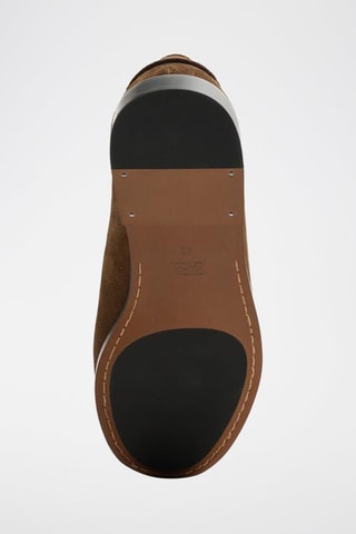 Mocassins de nobuck - Castanho