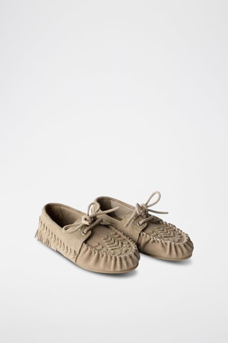 Mocassins de nobuck - Bege