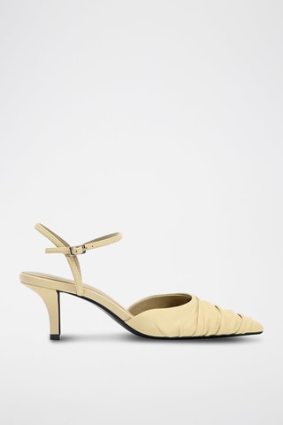 Sapatos de salto em couro - Bege