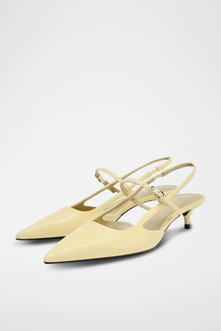 Sapatos de salto em couro - Cru