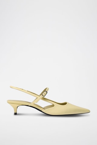 Sapatos de salto em couro - Cru