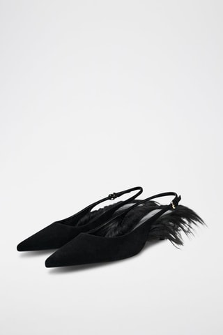 Sapatos de salto em nobuck - Preto