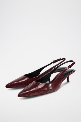 Sapatos de salto em couro - Bordô