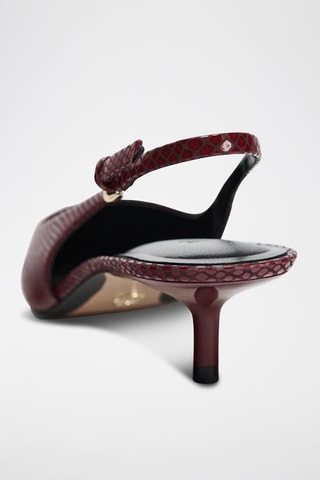 Sapatos de salto em couro - Bordô