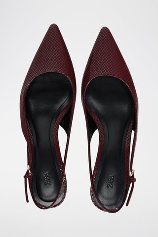 Sapatos de salto em couro - Bordô