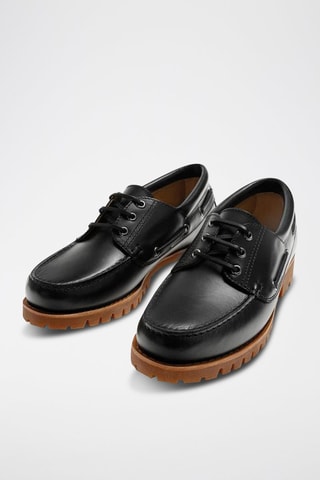 Sapatos de vela em couro - Preto