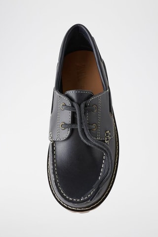 Sapatos de vela em couro - Azul-marinho