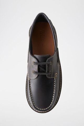 Sapatos de vela em couro - Azul-marinho