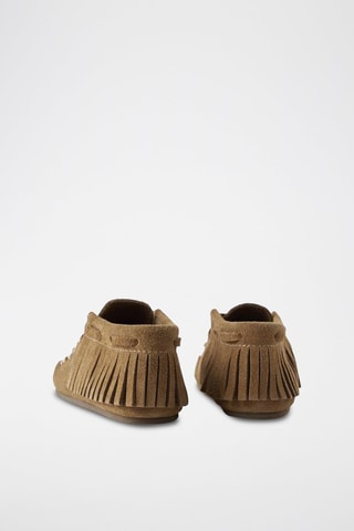Sapatos de vela em nobuck - Camel