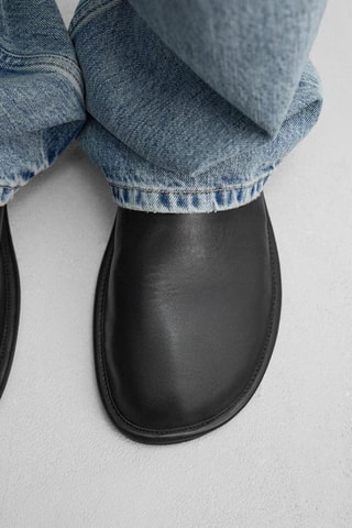 Socas em couro - Preto