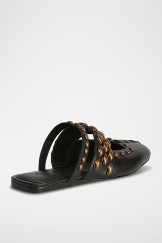 Mules em couro - Preto