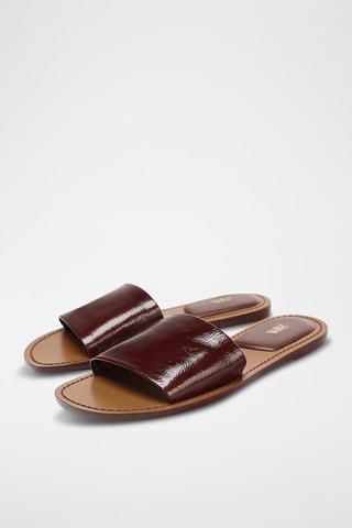 Mules em couro - Bordô