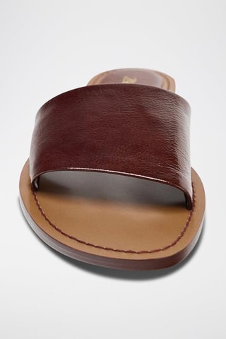 Mules em couro - Bordô