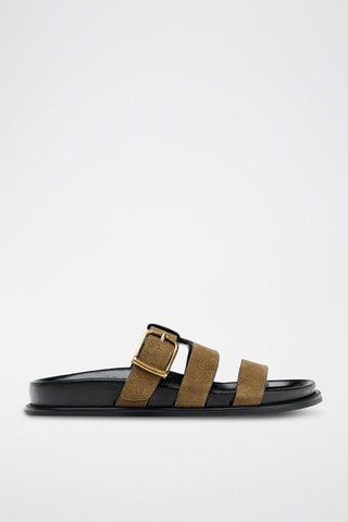 Mules em nobuck - Verde-azeitona