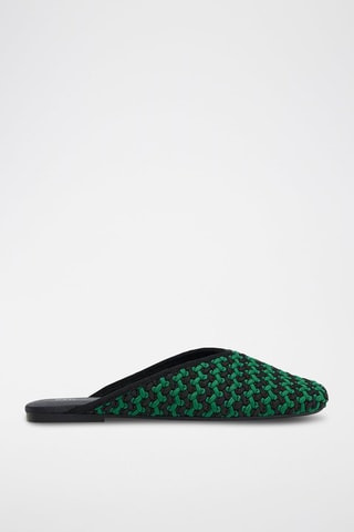 Mules - Verde-claro e preto