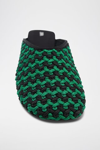 Mules - Verde-claro e preto