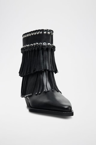 Bottines en cuir - Noir