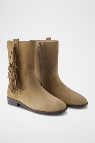 Bottines en nubuck - Beige