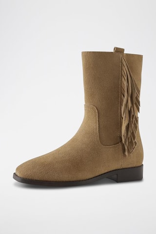Bottines en nubuck - Beige