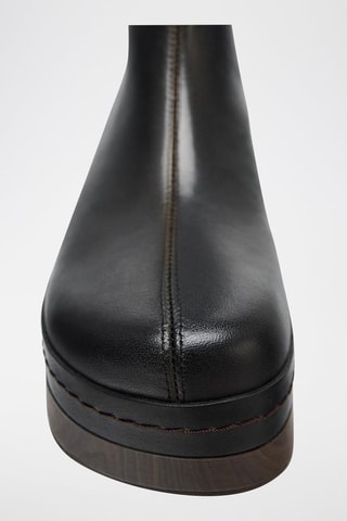 Bottines en cuir - Noir