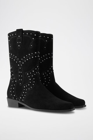 Bottines en nubuck - Noir