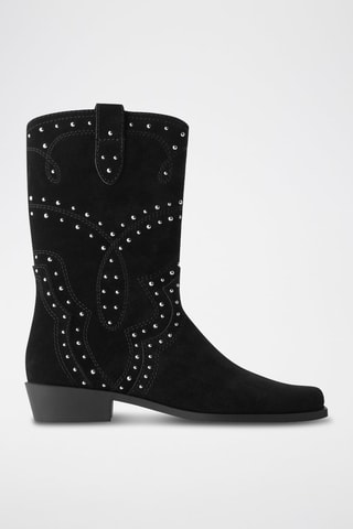 Bottines en nubuck - Noir