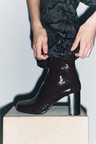 Bottines vernies - Bordeaux