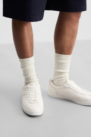 Sapatilhas em couro - Branco