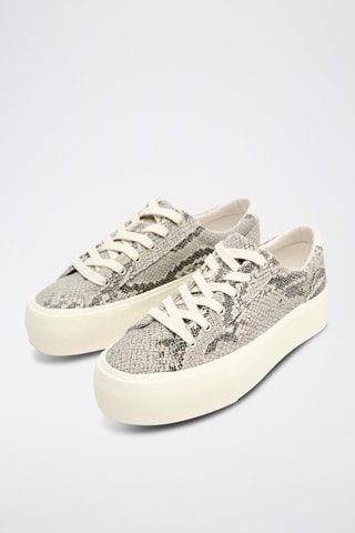 Sapatilhas com plataforma - Cinzento-claro