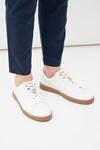 Sapatilhas em couro Branco