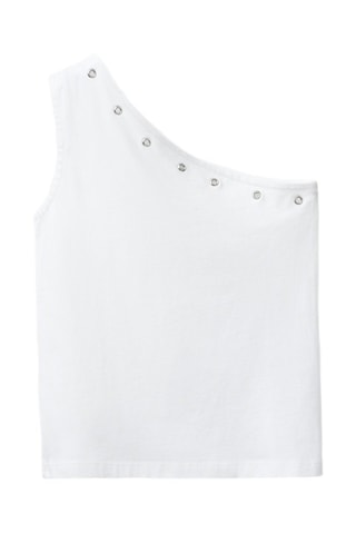 Camisola de alças assimétrica - Branco