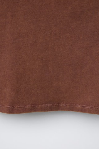 Camisola de alças assimétrica - Castanho