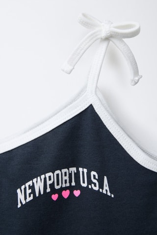 Camisola de alças assimétrica - Azul-escuro