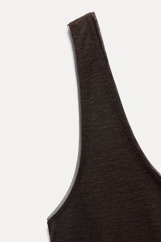 Camisola de alças em lã - Preto