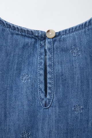 Camisola de alças de ganga - Azul