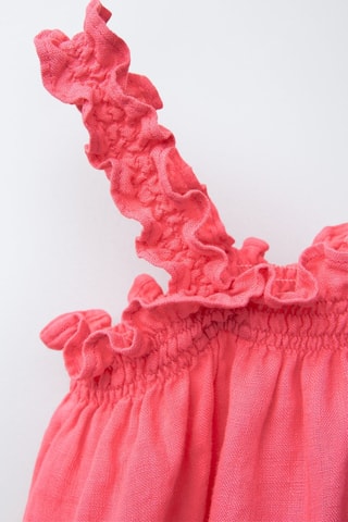 Camisola de alças de linho - Vermelho