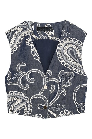 Colete - Cinzento-escuro e branco