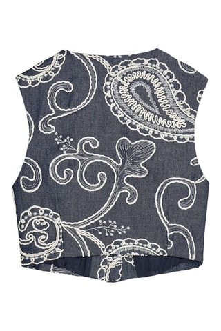 Colete - Cinzento-escuro e branco