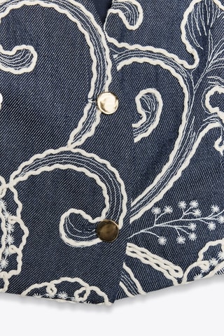 Colete - Cinzento-escuro e branco