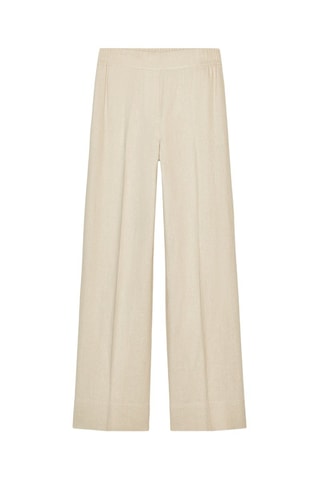 Pantalon wide legs en lin - Beige