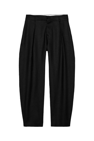 Pantalon barrel en lin - Noir