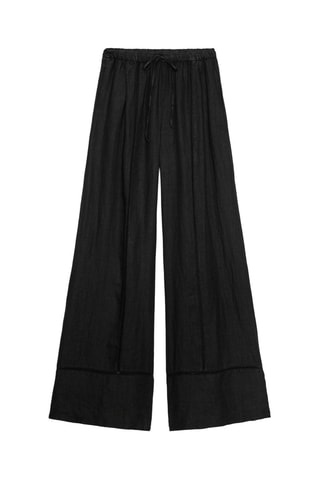 Pantalon palazzo en lin - Noir