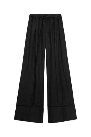 Pantalon palazzo en lin - Noir