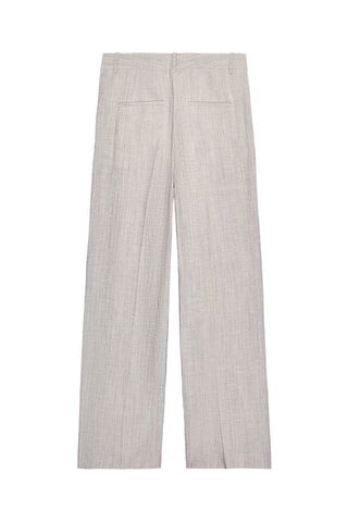 Pantalon en lin et laine - Gris chiné