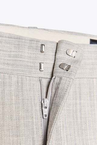 Pantalon en lin et laine - Gris chiné